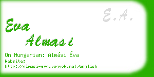 eva almasi business card